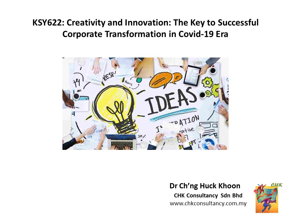BKSY622: Creativity and Innovation: The Key to Successful Corporate Transformation in Covid-19 Era